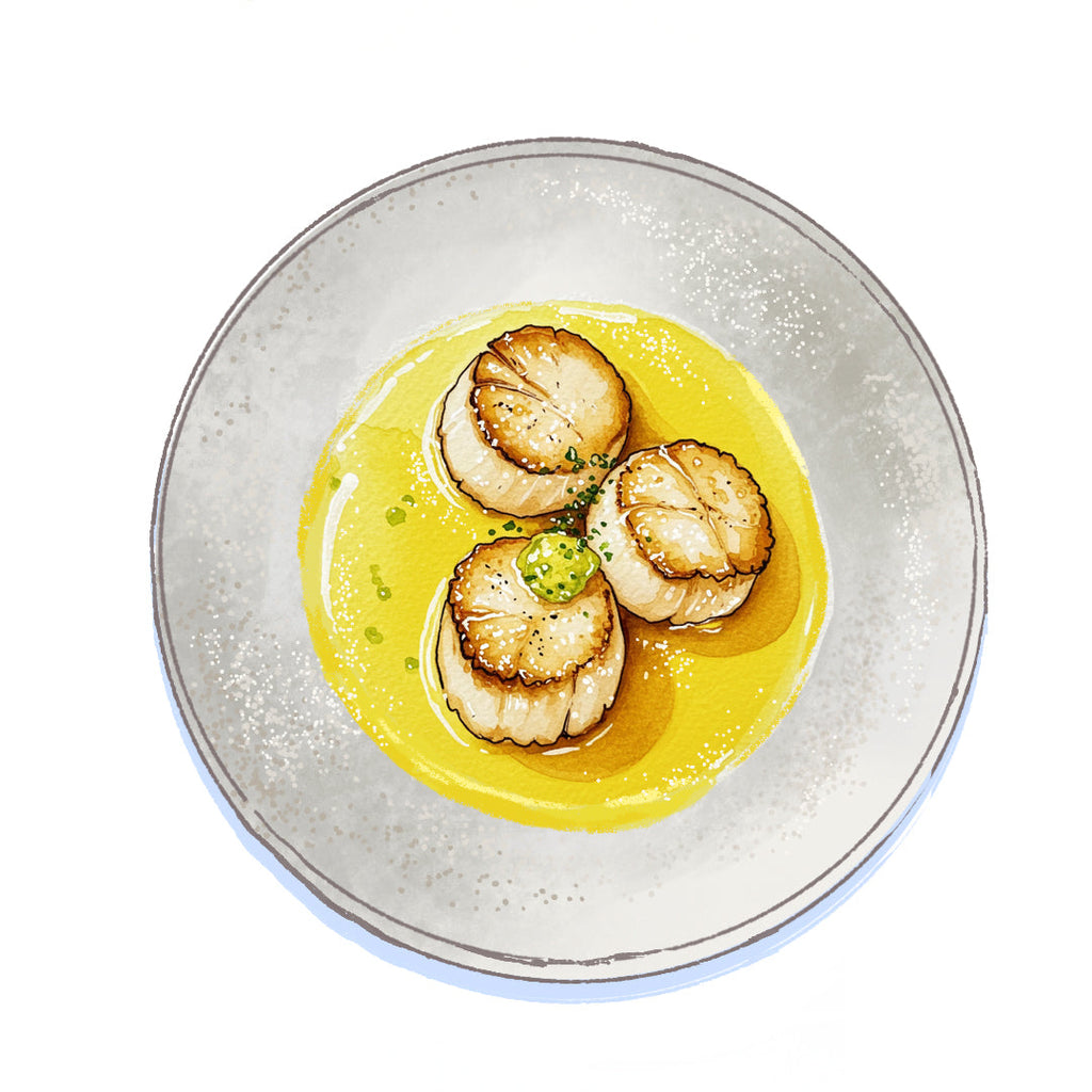 Seared Scallops in Yuzu Kosho Butter
