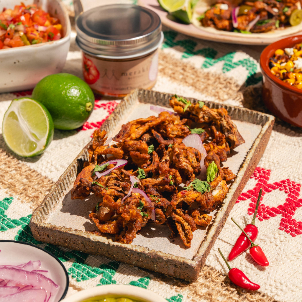Crispy Chipotle Butter Mushroom Bites